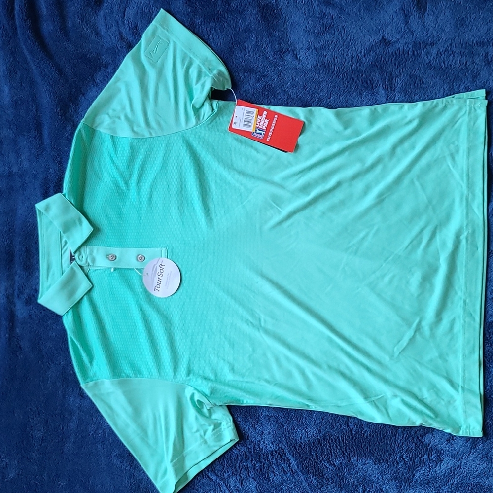PGA TourSoft electric green golf shirt